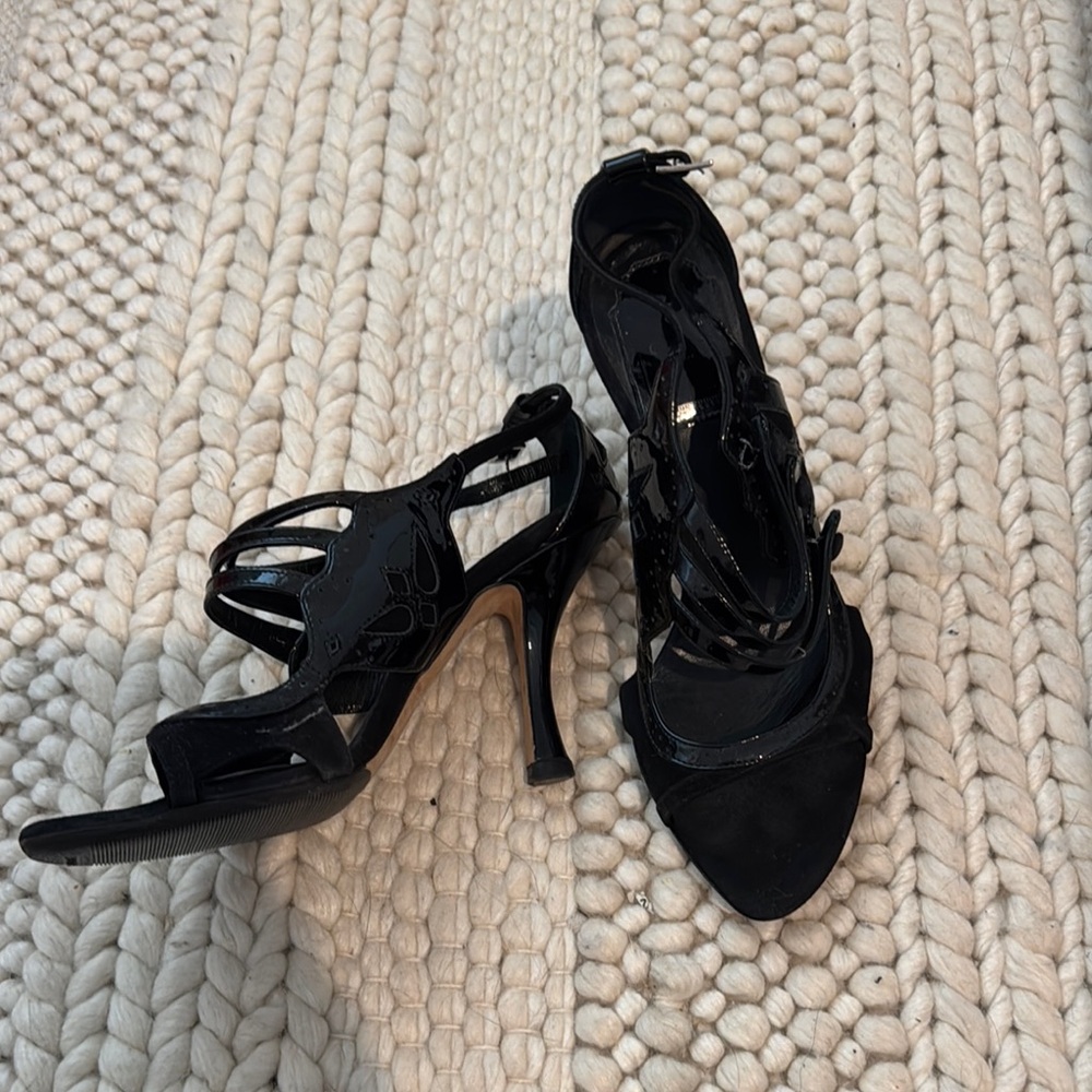 Elegant Dior Black Strappy Women's Heels